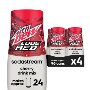 Sodastream MTN DEW? Code Red Cherry Drink Mix 4 Pack 440ml
